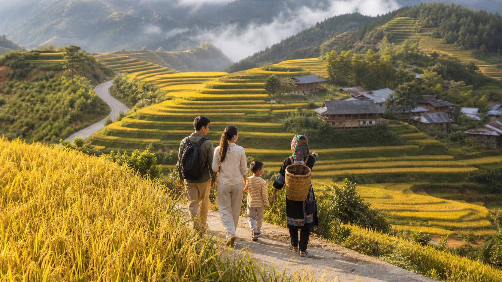 Tour Tây Bắc mùa lúa chín 4 ngày: kinh nghiệm cho gia đình đi nhẹ mà đẹp