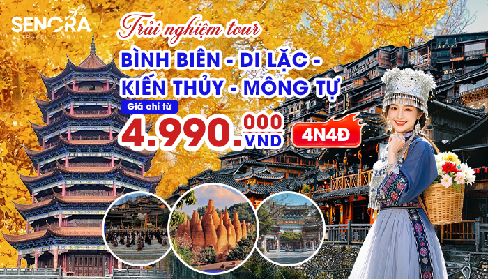 HÀ NỘI - BÌNH BIÊN - DI LẶC - KHAI VIỄN - MÔNG TỰ - KIẾN THỦY (4N4Đ)